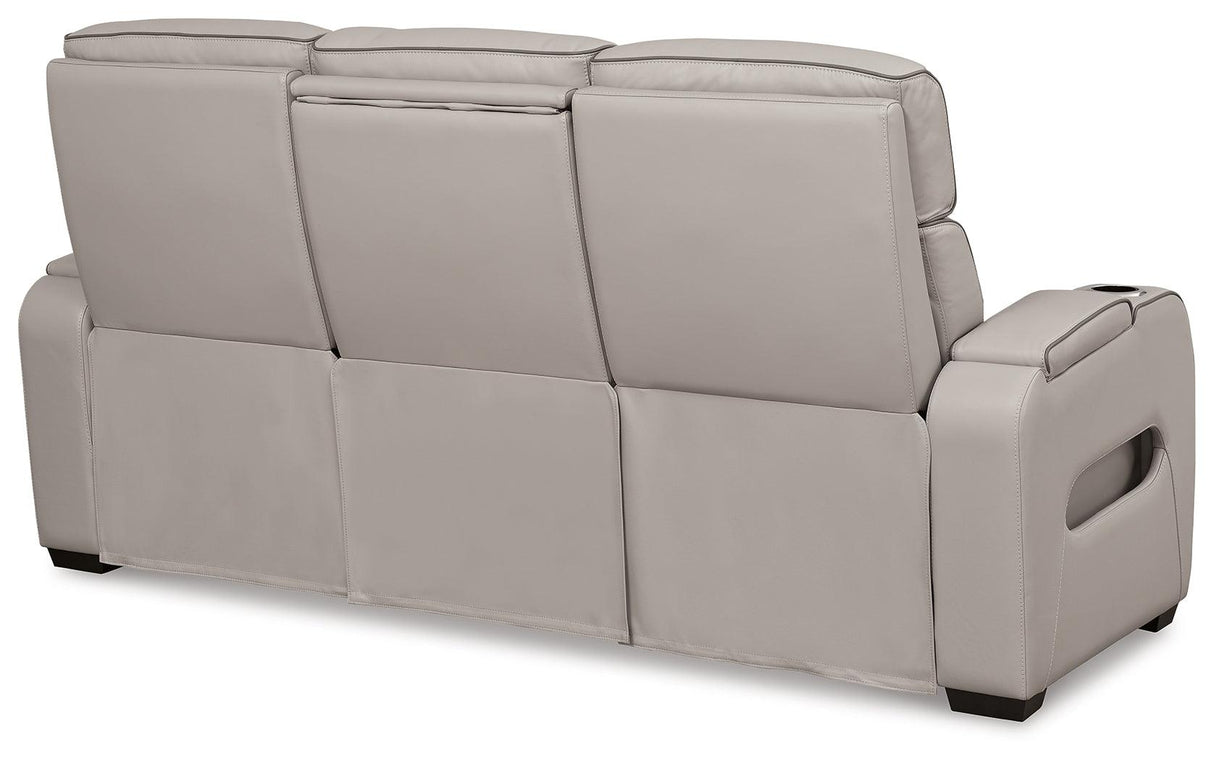 Boyington Gray Power Reclining Sofa by Ashley at Eve Furniture