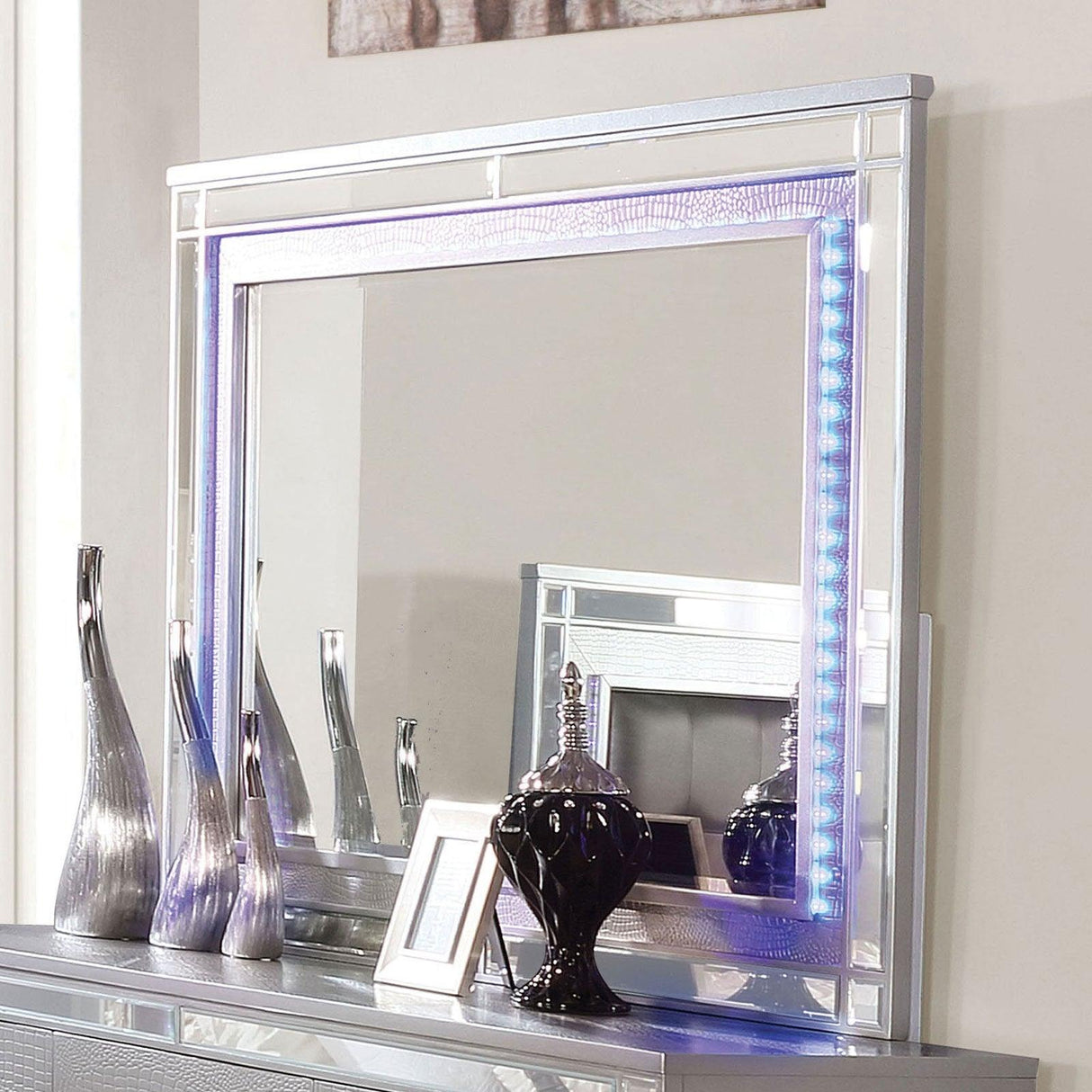Brachium Silver Mirror by Furniture of America at Eve Furniture