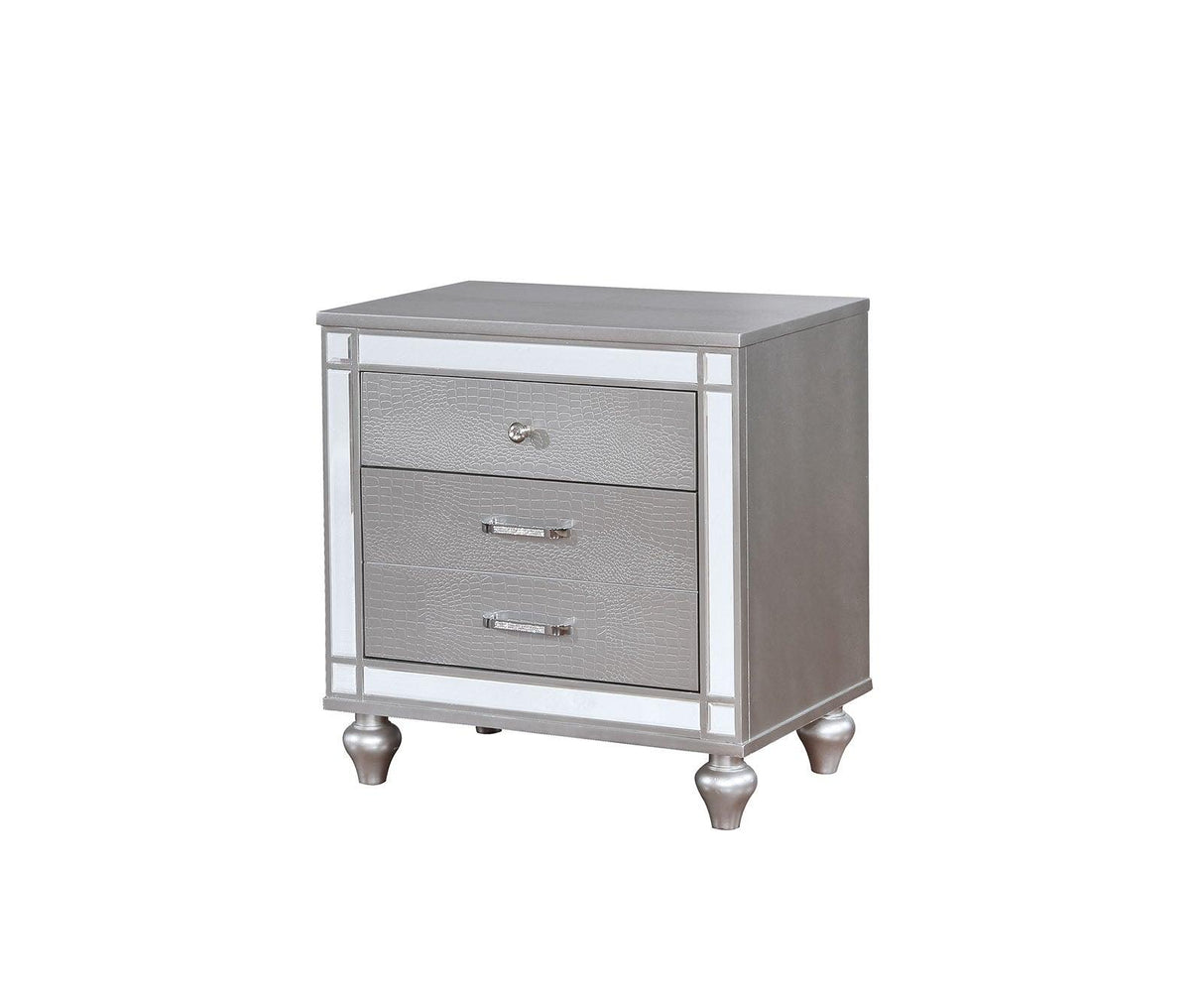 Brachium Silver Night Stand by Furniture of America at Eve Furniture