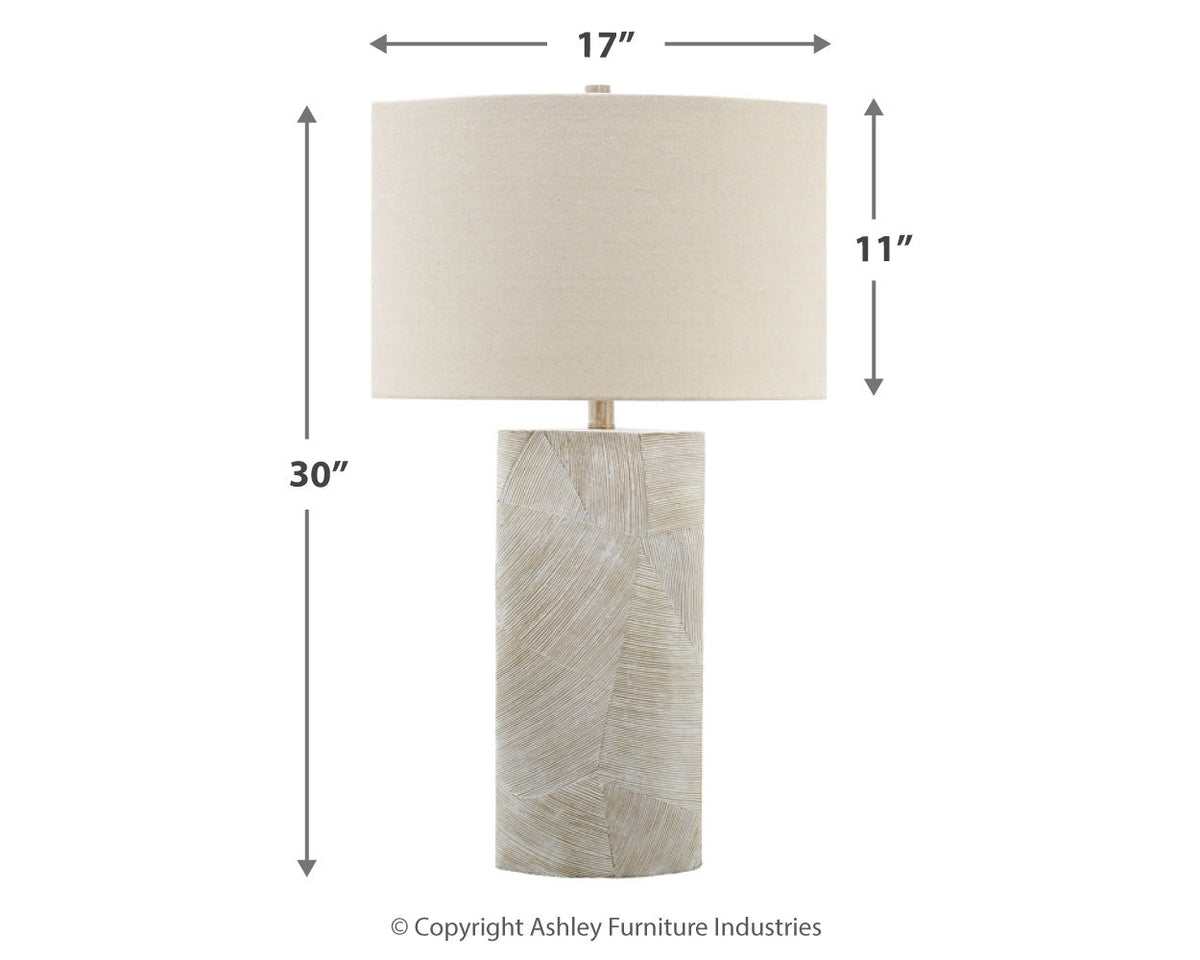 Bradard 2-Piece Table Lamp Set in Brown by Ashley at Eve Furniture