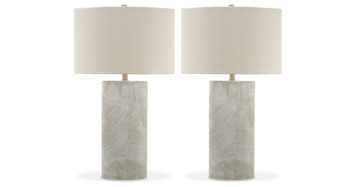 Bradard 2-Piece Table Lamp Set in Brown by Ashley at Eve Furniture