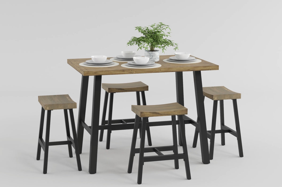 Braddock Brown/Black Counter Height Stool, Set of 4 by Homelegance at Eve Furniture