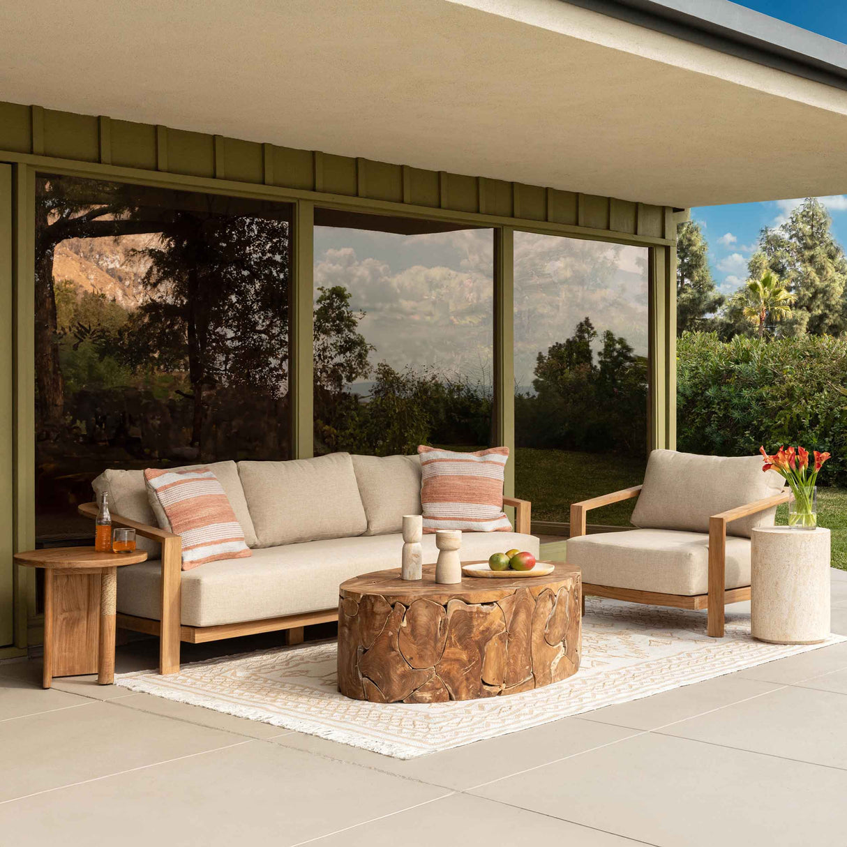 Braden Outdoor Coffee Table, Natural by Dovetail at Eve Furniture