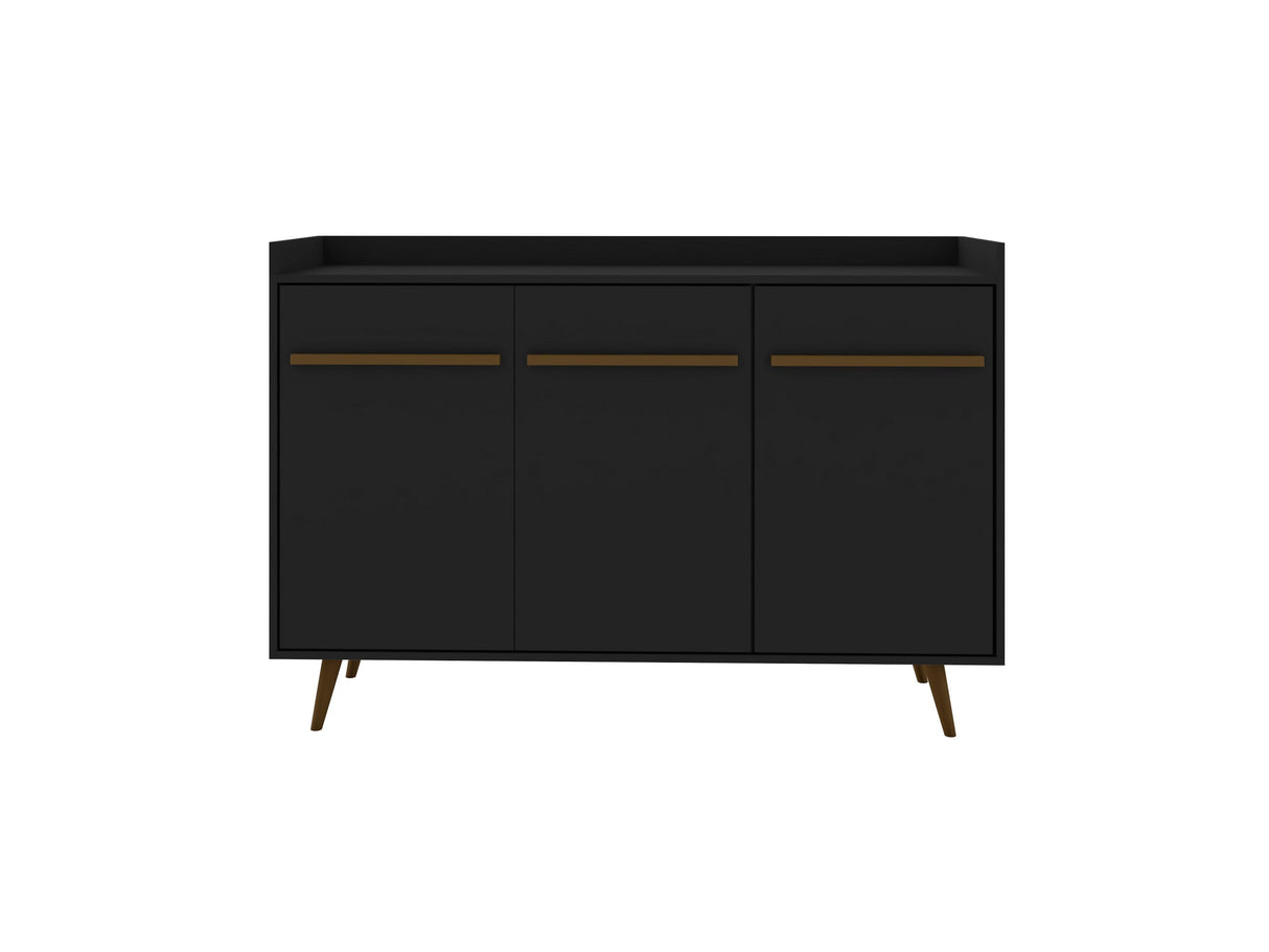 Bradley 53.54 Buffet Stand in Black by Manhattan Comfort at Eve Furniture