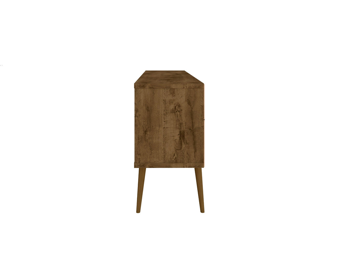 Bradley 62.99 TV Stand in Rustic Brown by Manhattan Comfort at Eve Furniture