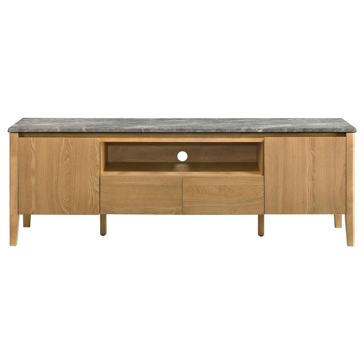 Bradley Grey/Natural 63-inch 2-Door SmartTop TV Stand by Coaster at Eve Furniture