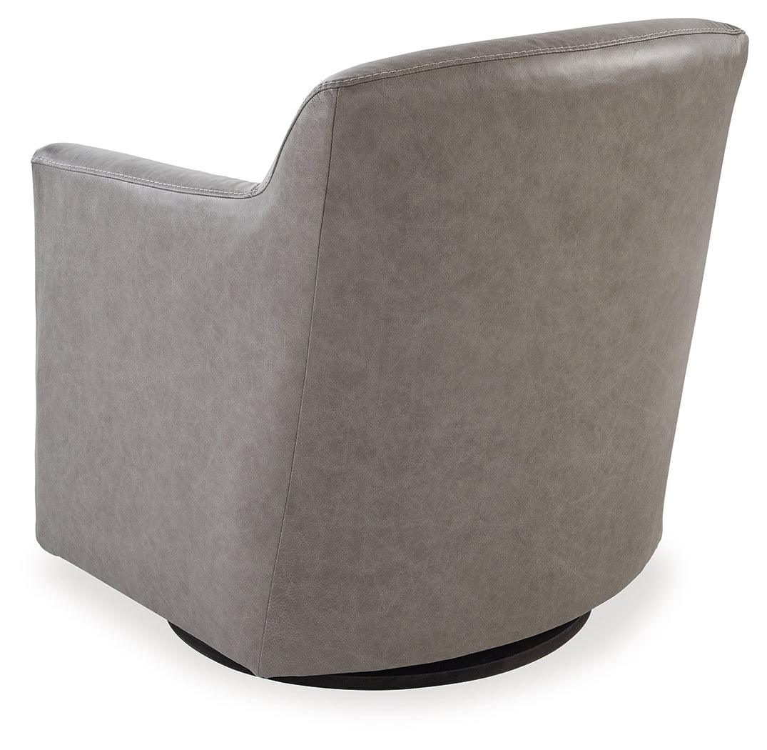 Bradney Fossil Swivel Accent Chair by Ashley at Eve Furniture