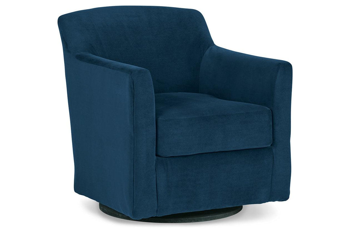 Bradney Ink Swivel Accent Chair by Ashley at Eve Furniture
