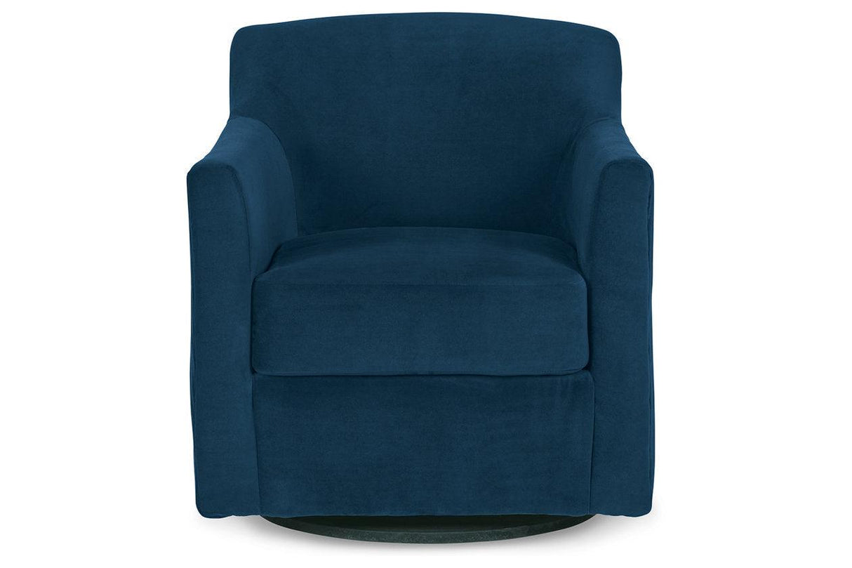 Bradney Ink Swivel Accent Chair by Ashley at Eve Furniture