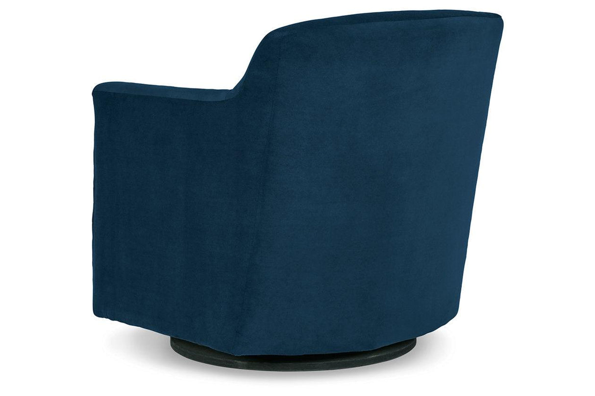 Bradney Ink Swivel Accent Chair by Ashley at Eve Furniture