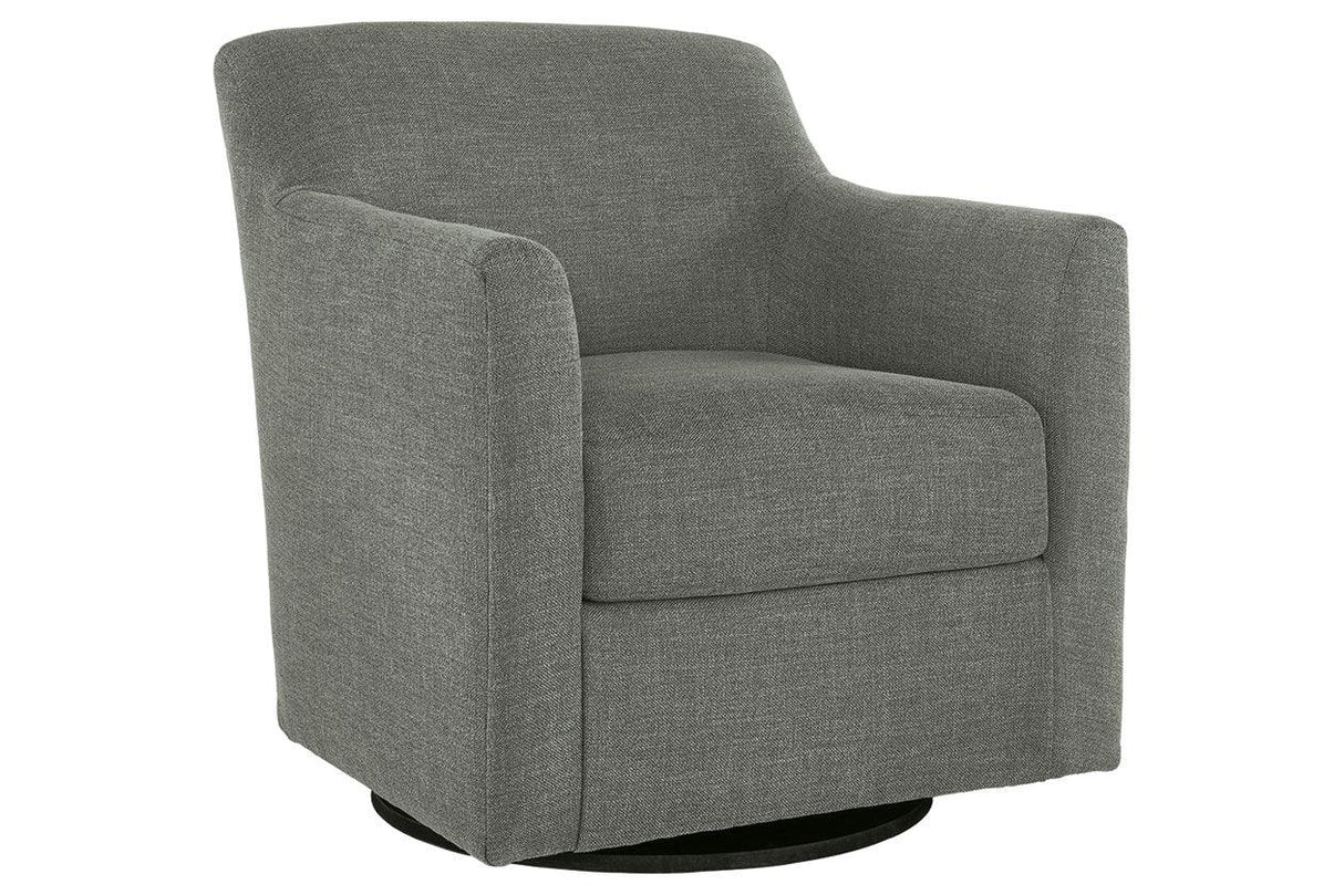 Bradney Smoke Swivel Accent Chair by Ashley at Eve Furniture