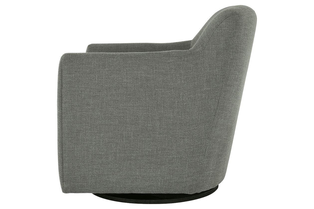 Bradney Smoke Swivel Accent Chair by Ashley at Eve Furniture