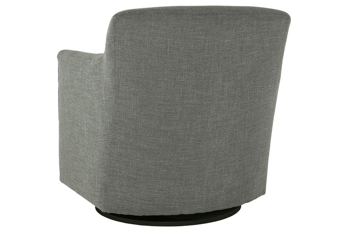 Bradney Smoke Swivel Accent Chair by Ashley at Eve Furniture