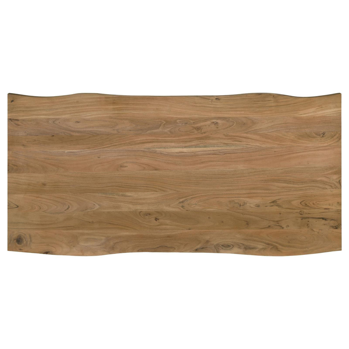 Bradshaw Natural Acacia and Black Rectangular Live Edge Dining Table by Coaster at Eve Furniture