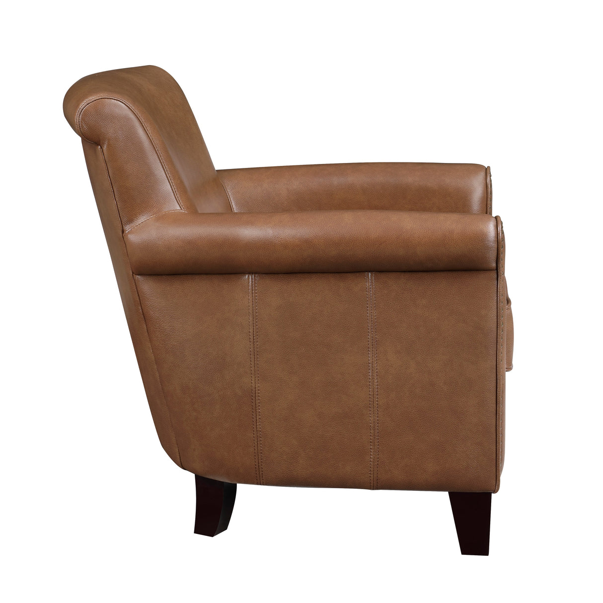 Braintree Brown Top-Grain Leather Accent Chair by Homelegance at Eve Furniture