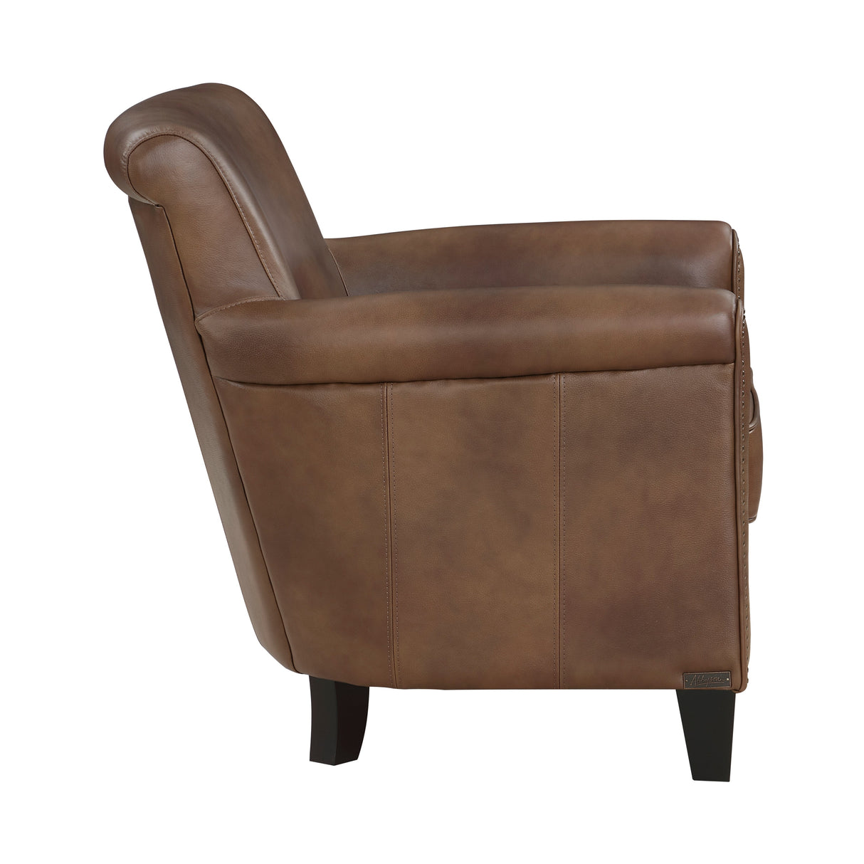 Braintree Brown Top-Grain Leather Accent Chair by Homelegance at Eve Furniture