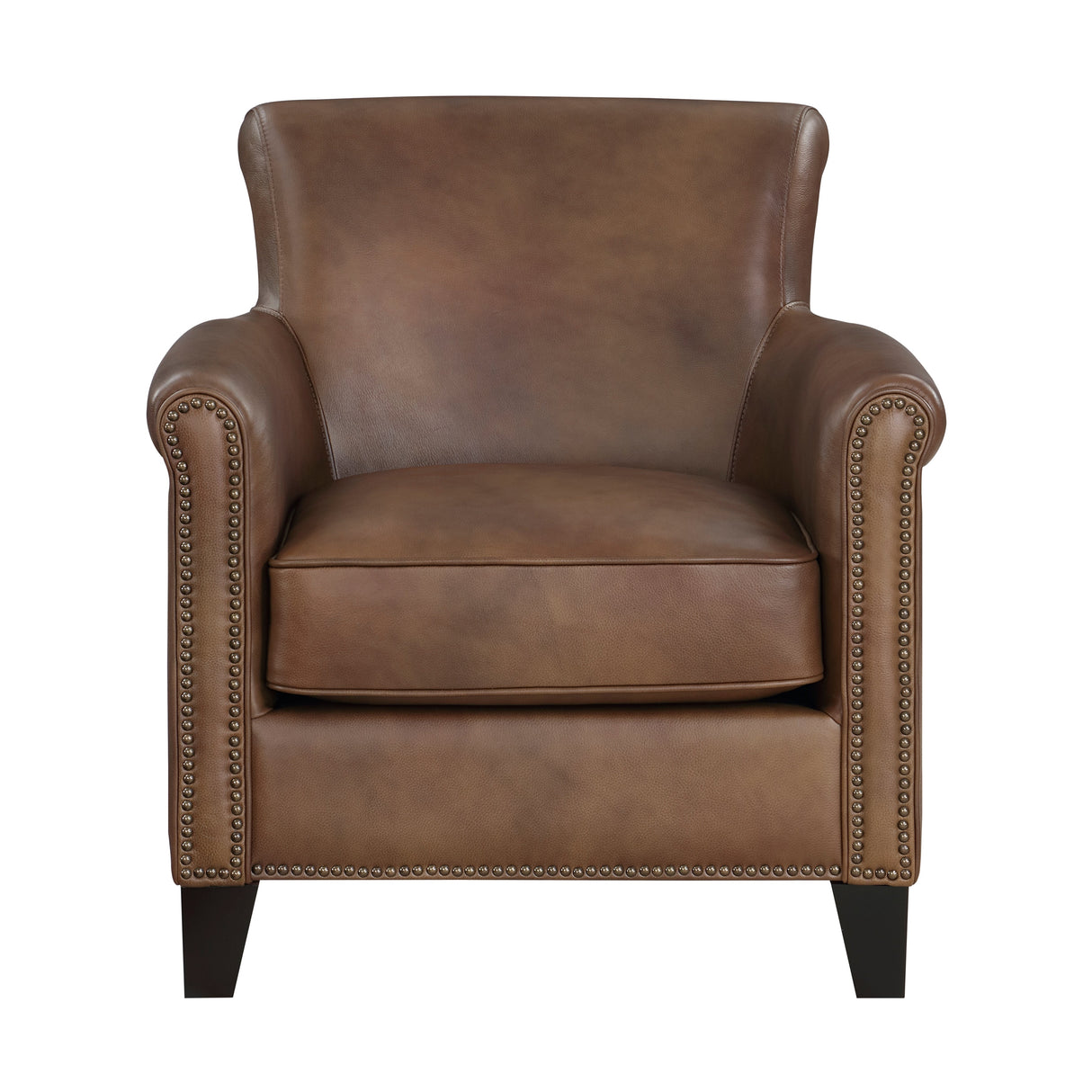 Braintree Brown Top-Grain Leather Accent Chair by Homelegance at Eve Furniture