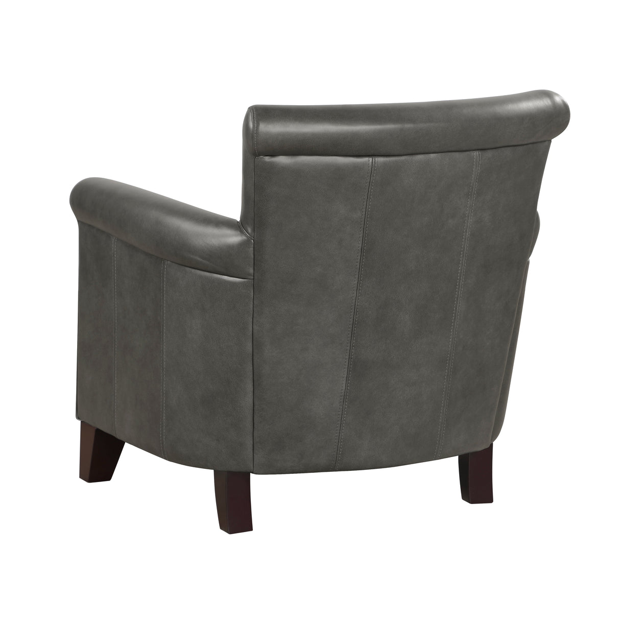 Braintree Gray Top-Grain Leather Accent Chair by Homelegance at Eve Furniture