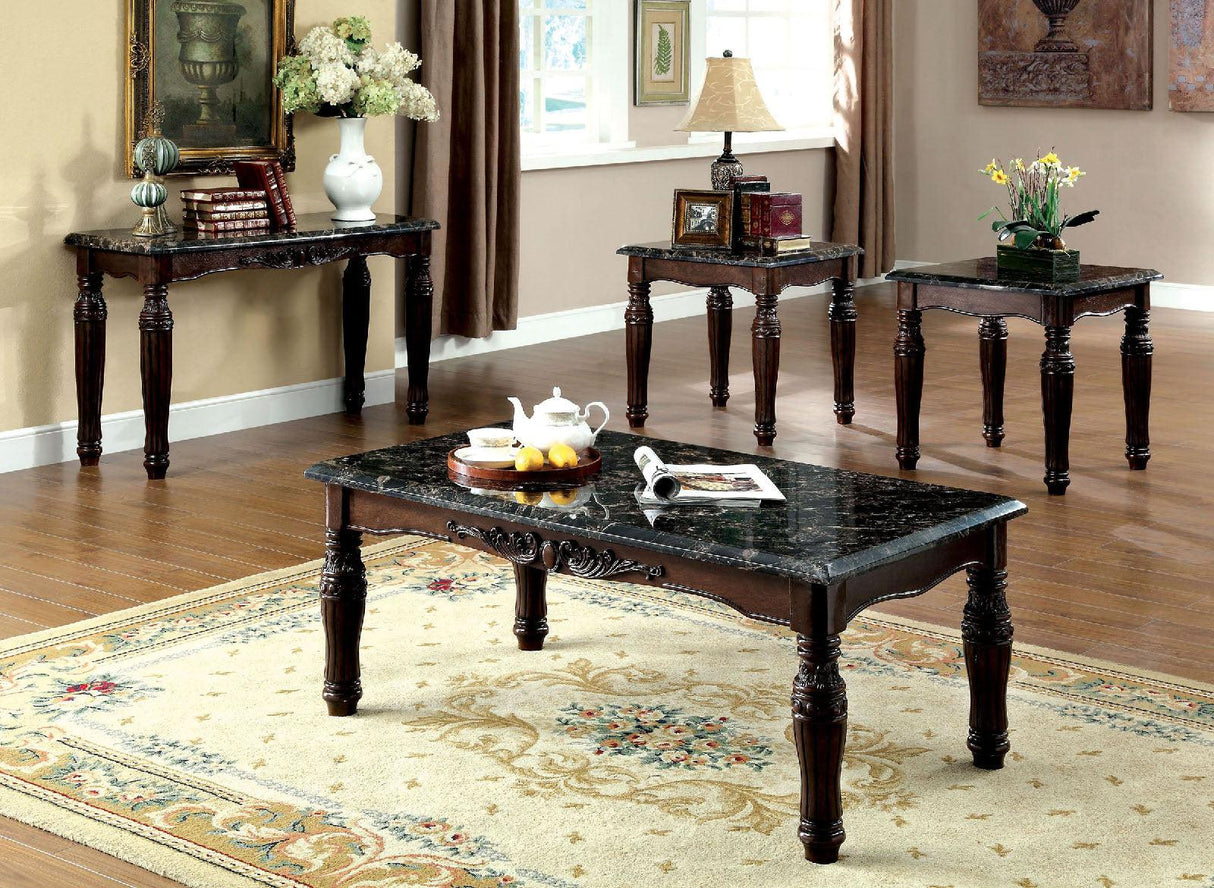 Brampton Espresso/Black 3 Pc. Table Set by Furniture of America at Eve Furniture