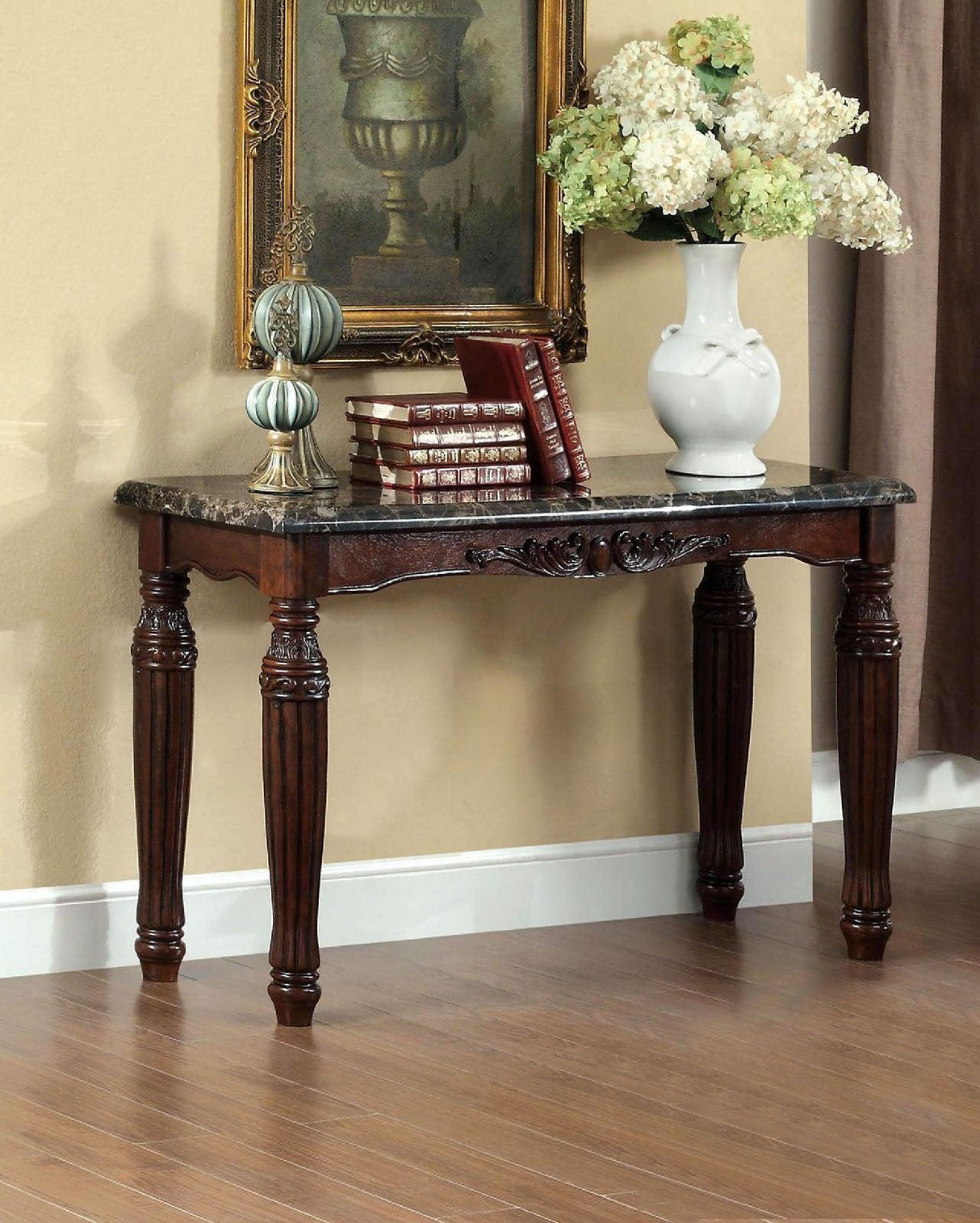 Brampton Espresso/Black Sofa Table by Furniture of America at Eve Furniture