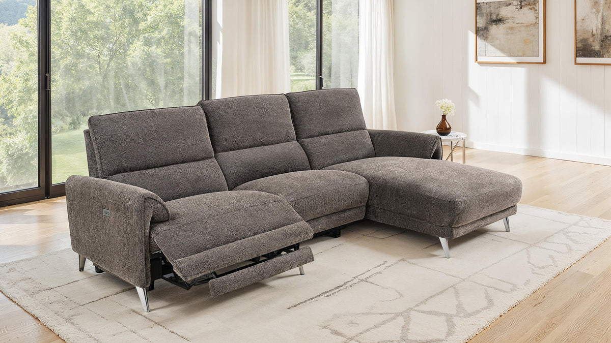 Brande Brown Power Sectional with Right Chaise by Furniture of America at Eve Furniture