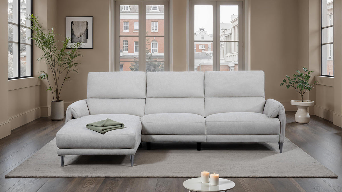 Brande Light Gray Power Sectional with Left Chaise by Furniture of America at Eve Furniture