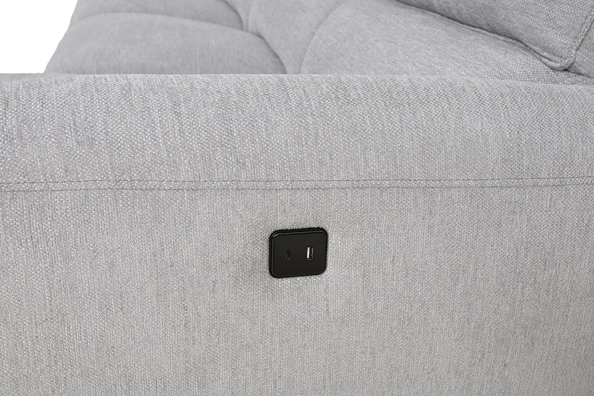 Brande Light Gray Power Sectional with Right Chaise by Furniture of America at Eve Furniture