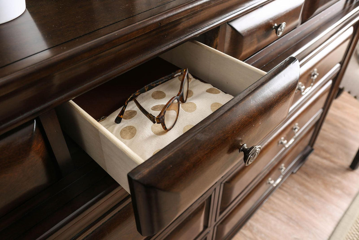 Brandt Brown Cherry Dresser by Furniture of America at Eve Furniture