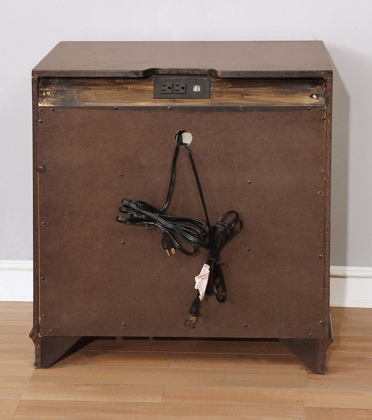 Brandt Brown Cherry Night Stand by Furniture of America at Eve Furniture