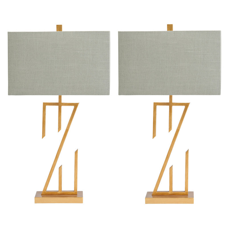Brandt Brown/Gold Table Lamp (Set of 2) by Crestview at Eve Furniture