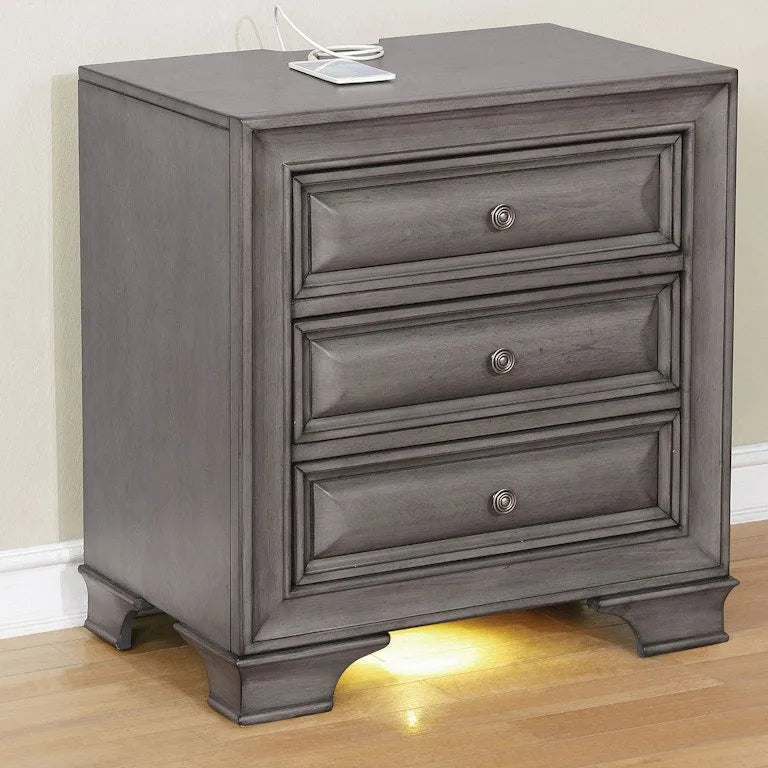Brandt Gray 5-Piece Queen Bedroom Set by Furniture of America at Eve Furniture
