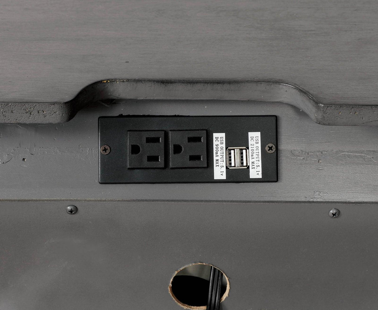 Brandt Gray Night Stand by Furniture of America at Eve Furniture