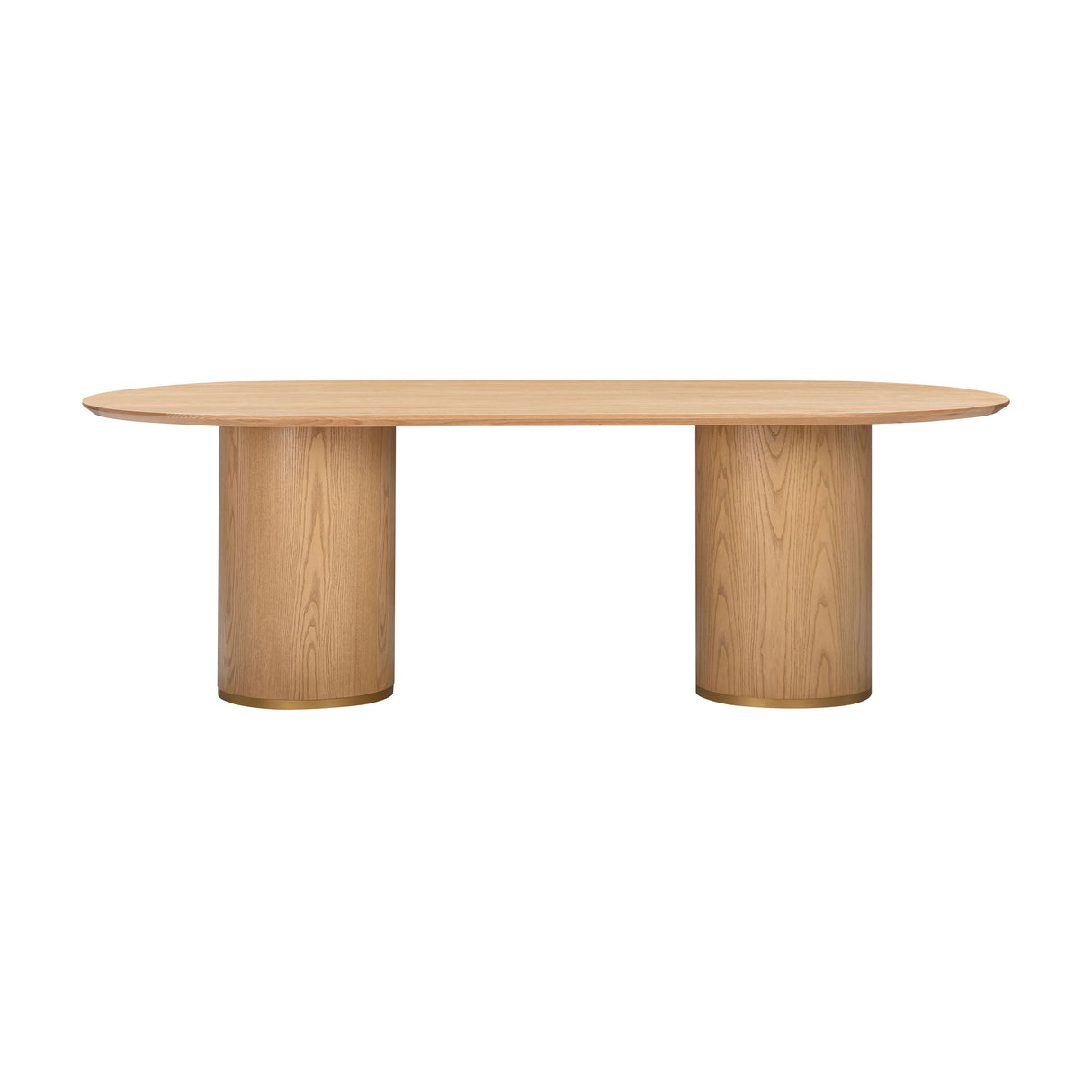 Brandy Natural Ash Wood 95" Oval Dining Table by TOV Furniture at Eve Furniture