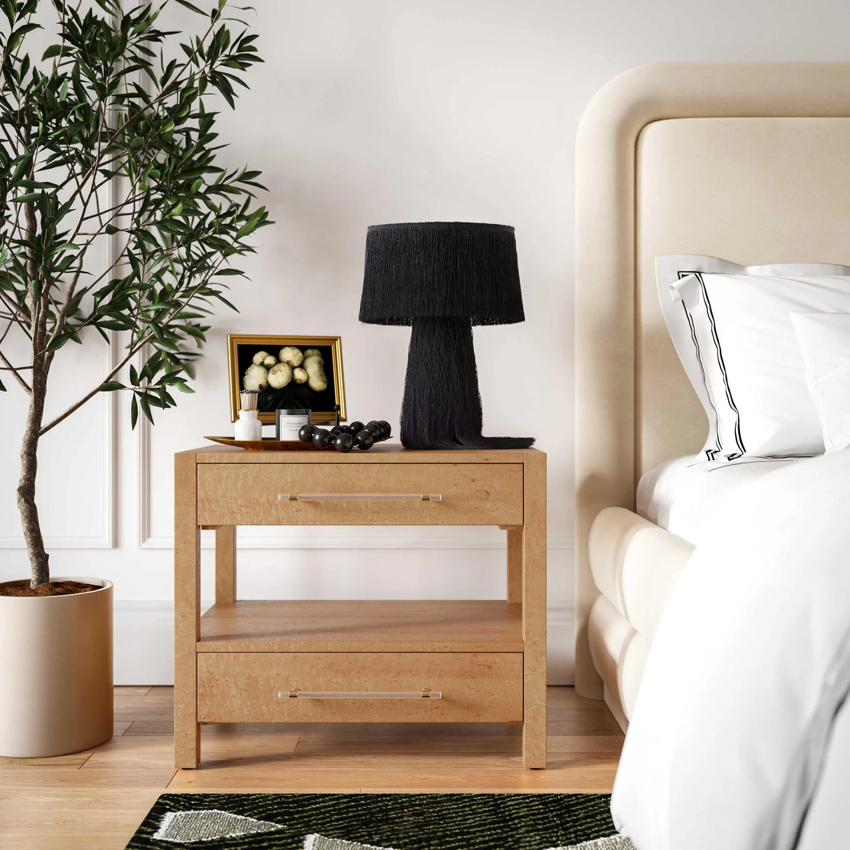 Brandyss Burl Nightstand by TOV Furniture at Eve Furniture