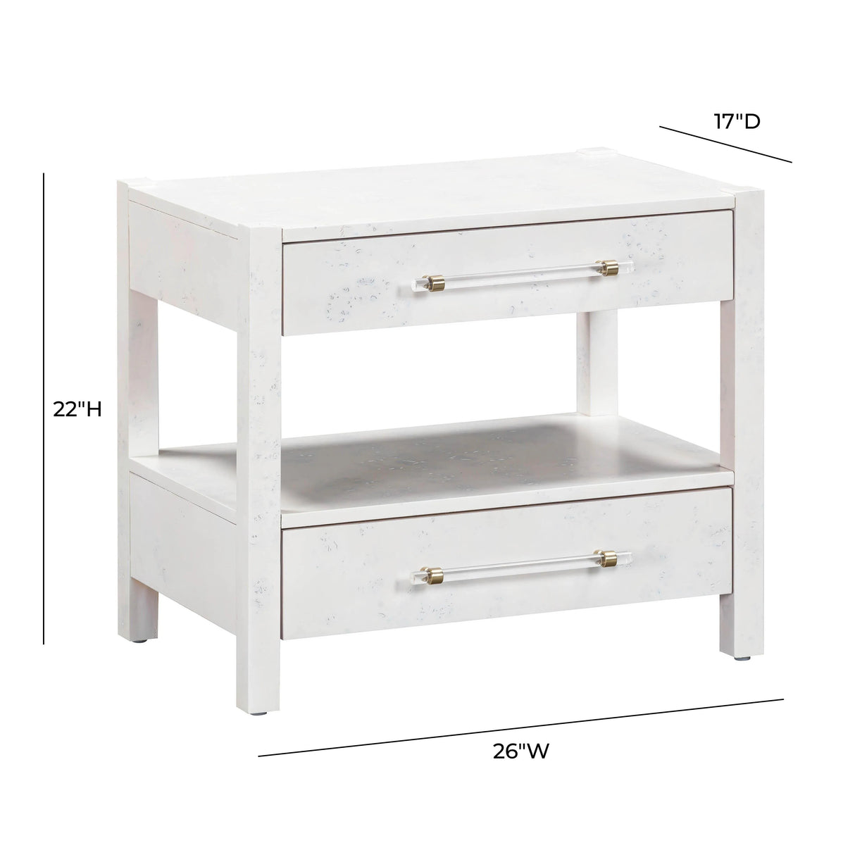 Brandyss Burl Nightstand by TOV Furniture at Eve Furniture