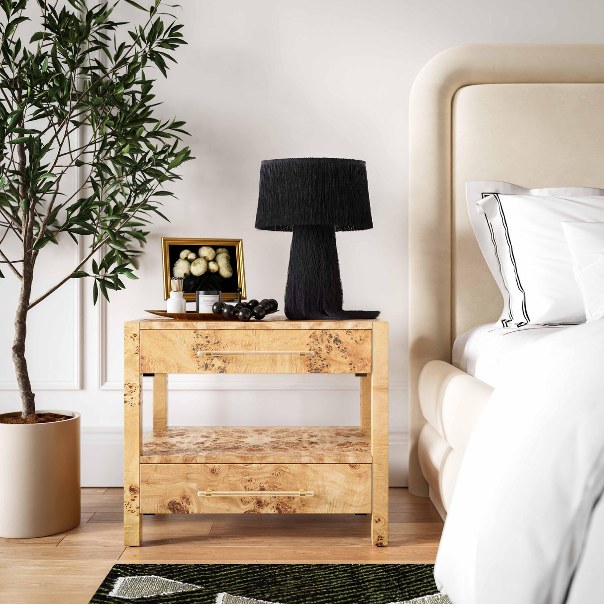 Brandyss Burl Nightstand by TOV Furniture at Eve Furniture