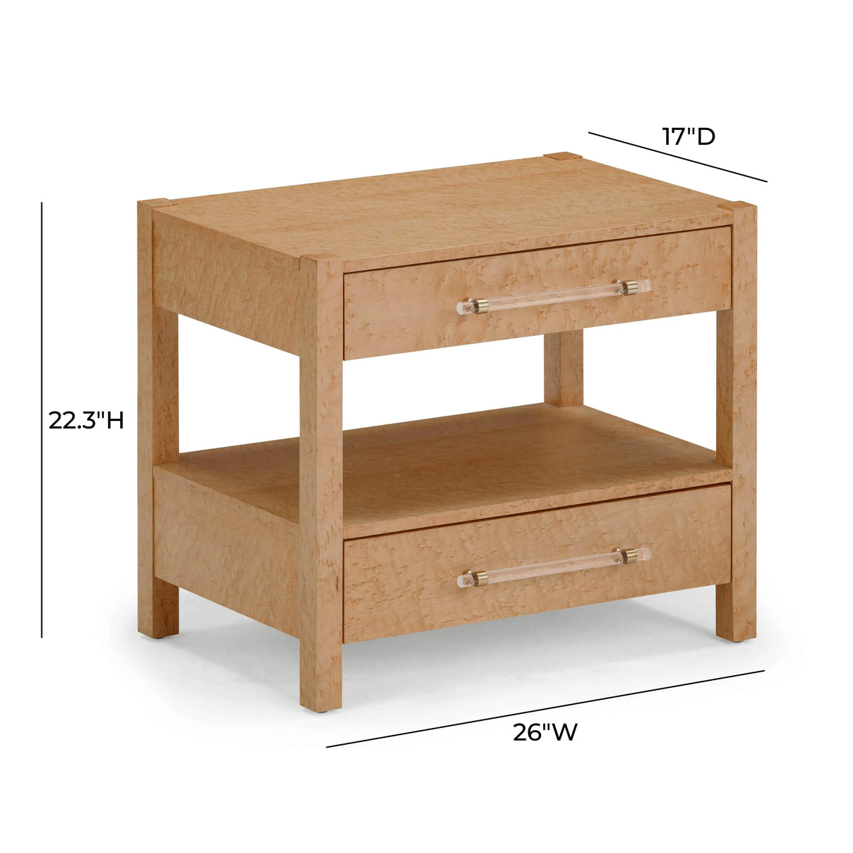 Brandyss Burl Nightstand by TOV Furniture at Eve Furniture