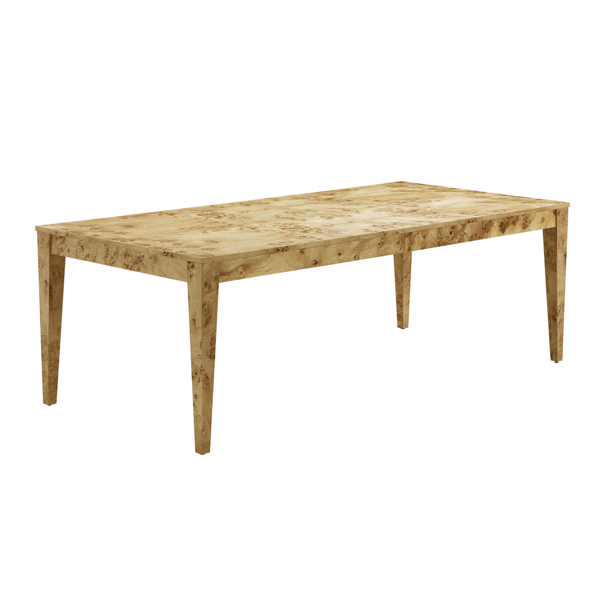 Brandyss Natural Burl 90" Rectangular Dining Table by TOV Furniture at Eve Furniture