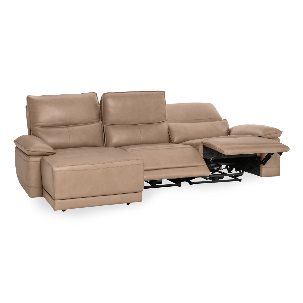 Branford 3 Piece Reclining Sectional with LAF Chaise - Camel by Classic Home at Eve Furniture