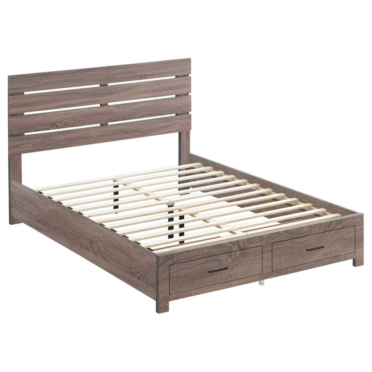 Brantford Barrel Oak 4-Piece Queen Storage Bedroom Set by Coaster at Eve Furniture