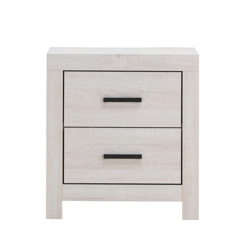 Brantford Coastal White 2-Drawer Nightstand by Coaster at Eve Furniture