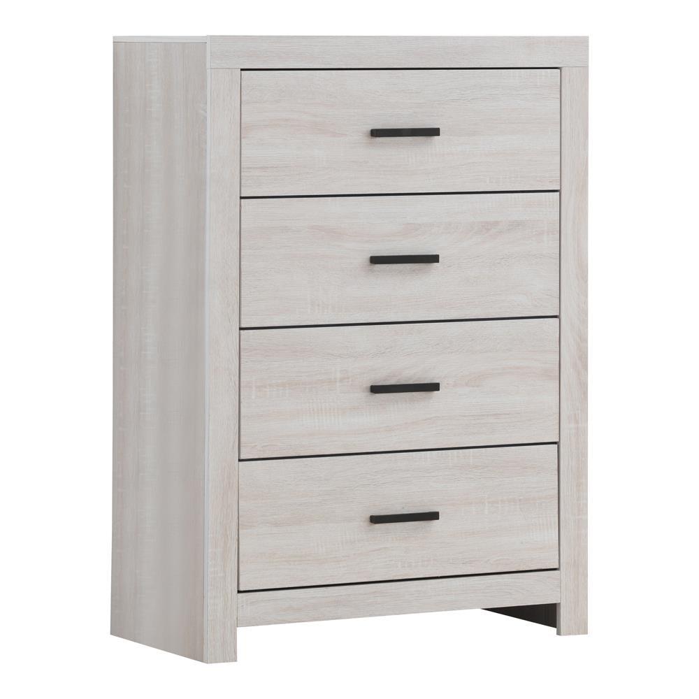 Brantford Coastal White 4-Drawer Chest by Coaster at Eve Furniture