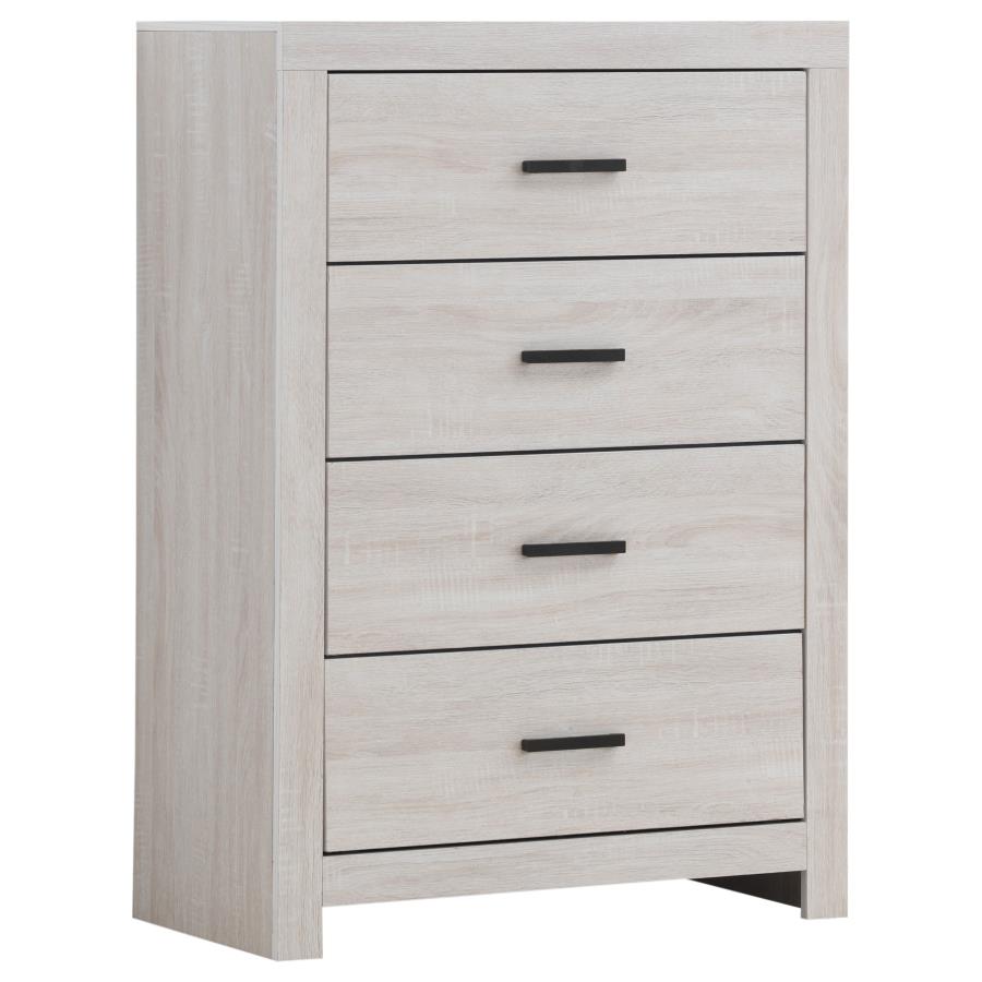 Brantford Coastal White 5-Piece Queen Storage Bedroom Set by Coaster at Eve Furniture