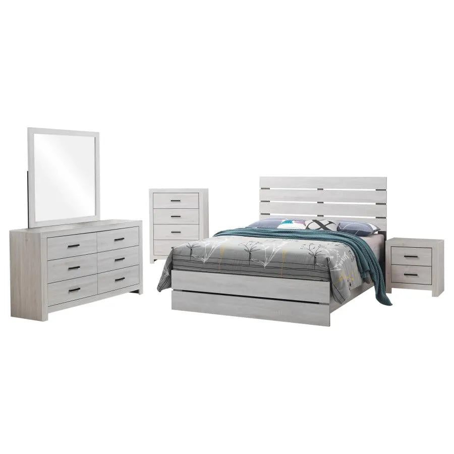 Brantford White Coastal Panel Bedroom Set by Coaster at Eve Furniture