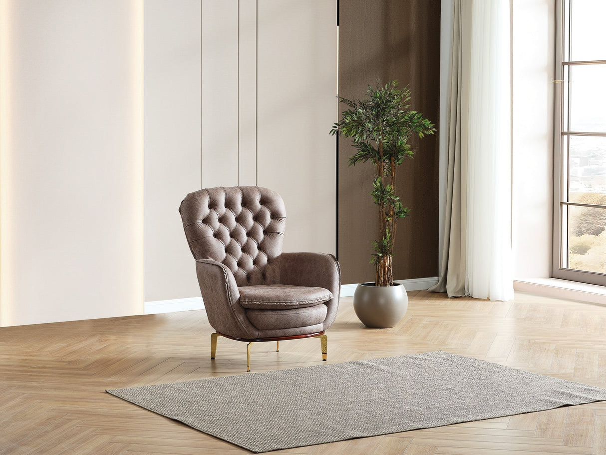 Bravo 3-pieces (Sofa & Loveseat & Chair) Livingroom Set in Brown by Furnia at Eve Furniture