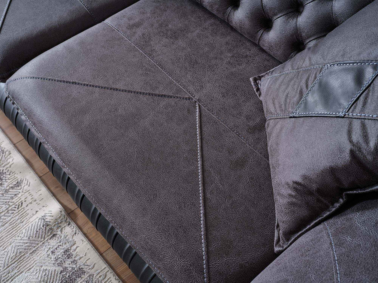 Bravo Black Convertible Loveseat by Furnia at Eve Furniture