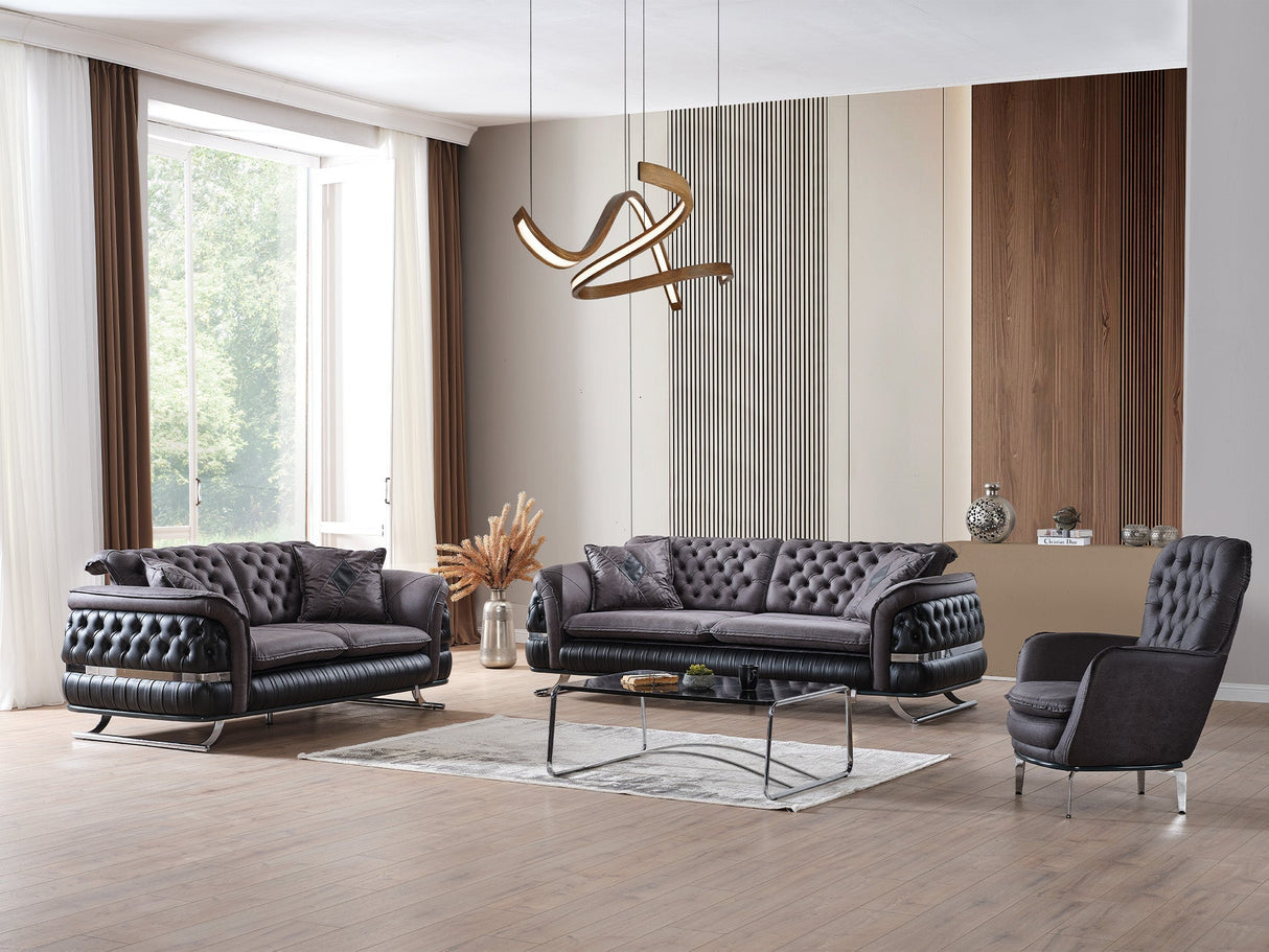 Bravo Convertible Sofa in Black by Furnia at Eve Furniture