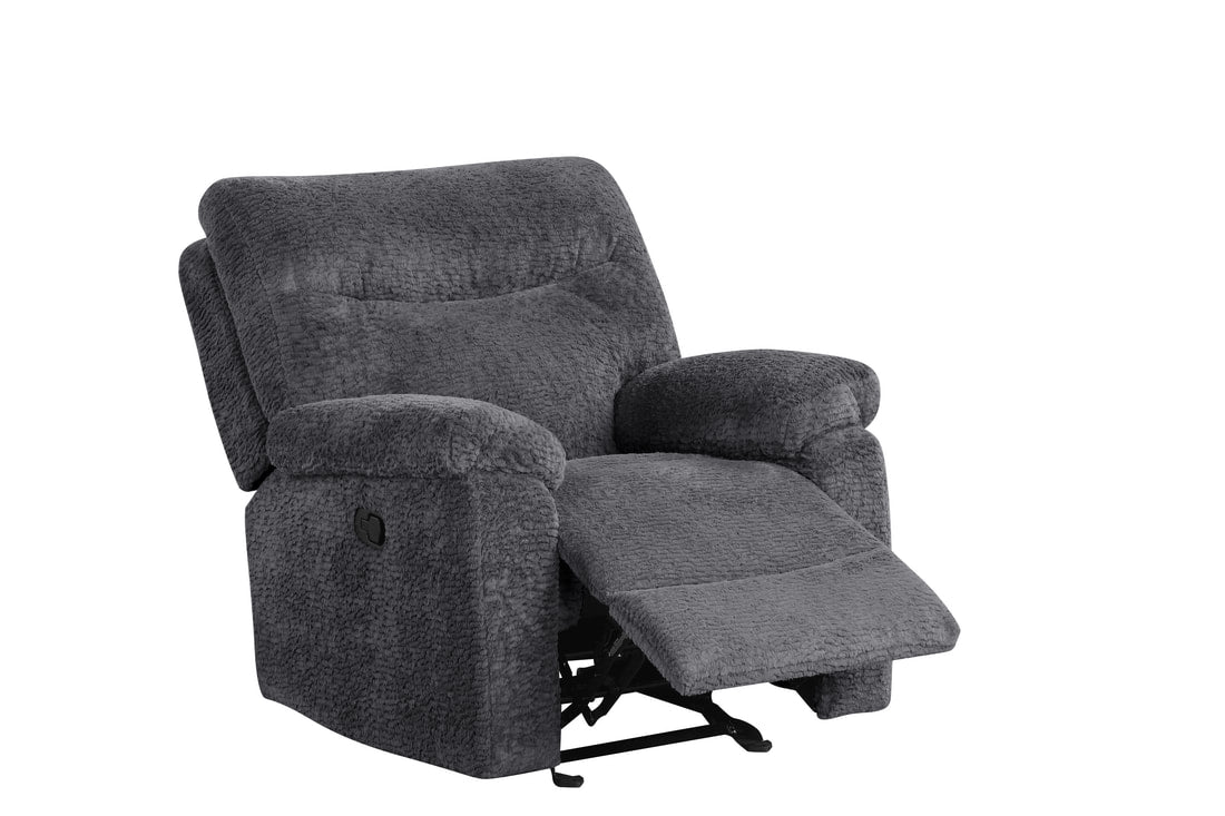 Bravo Gray Fabric Reclining Living Room Set by Happy Homes at Eve Furniture