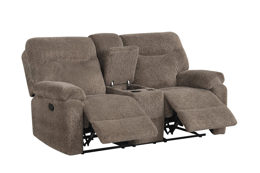 Bravo Mocha Fabric Reclining Living Room Set by Happy Homes at Eve Furniture