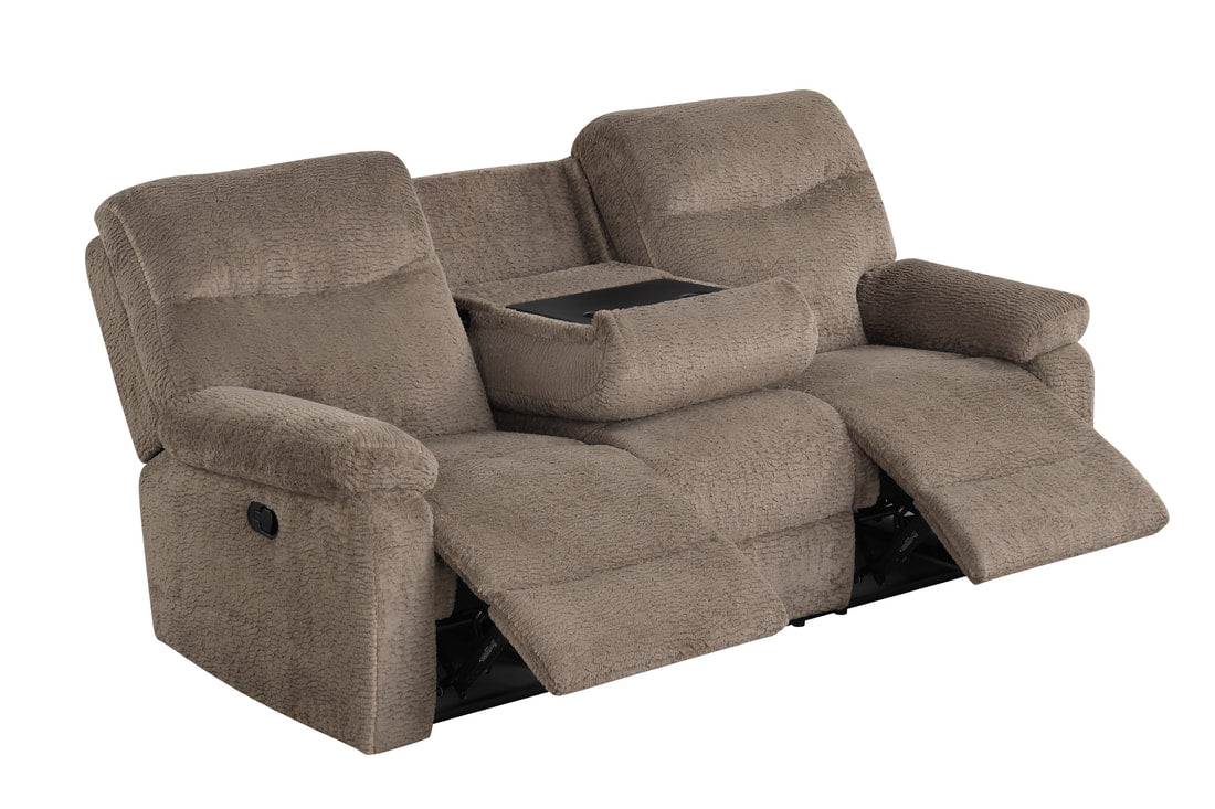 Bravo Mocha Fabric Reclining Living Room Set by Happy Homes at Eve Furniture